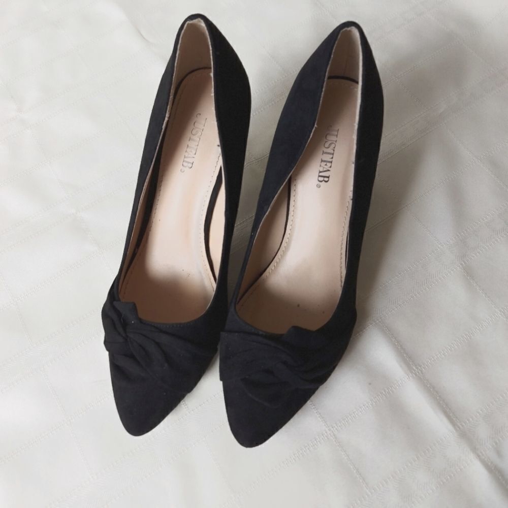 JUST Fab Black 3" Heels